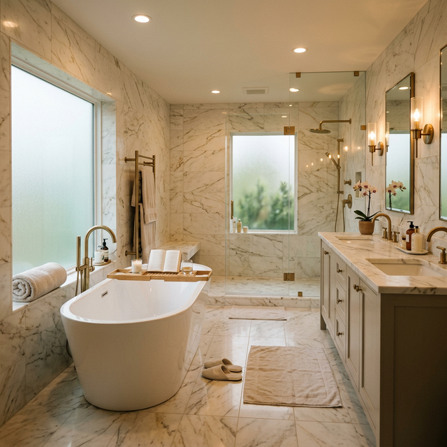 Luxury marble bathroom