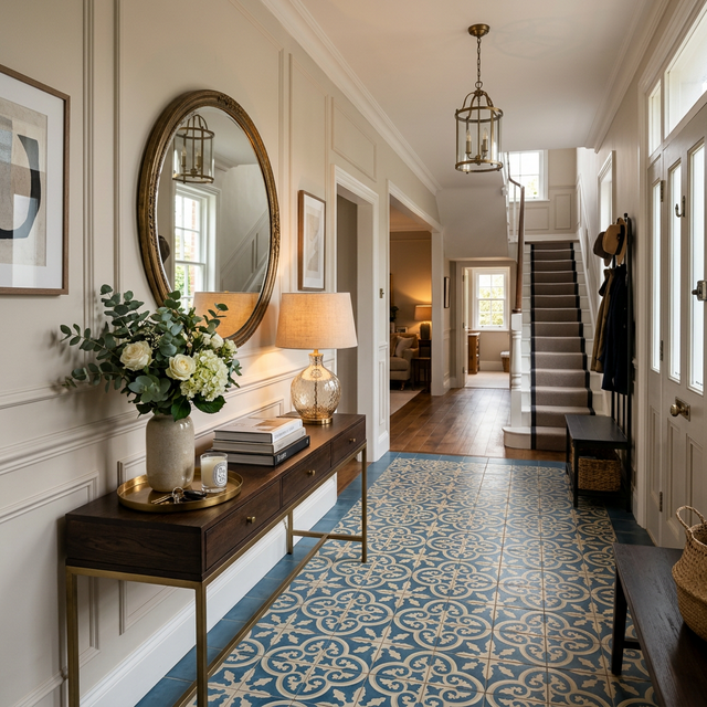Elegant entryway tiles