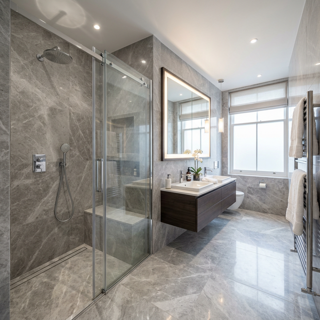 Bathroom with premium tiles