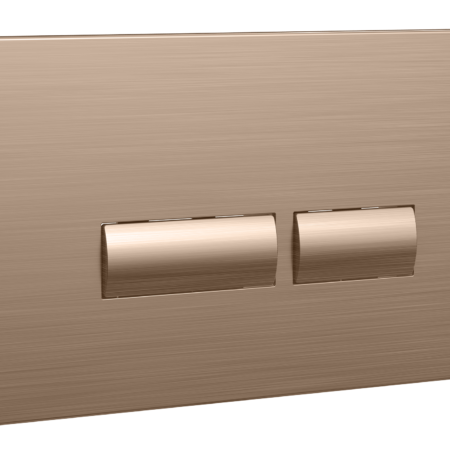 Square Brushed Bronze Dual Flush Button