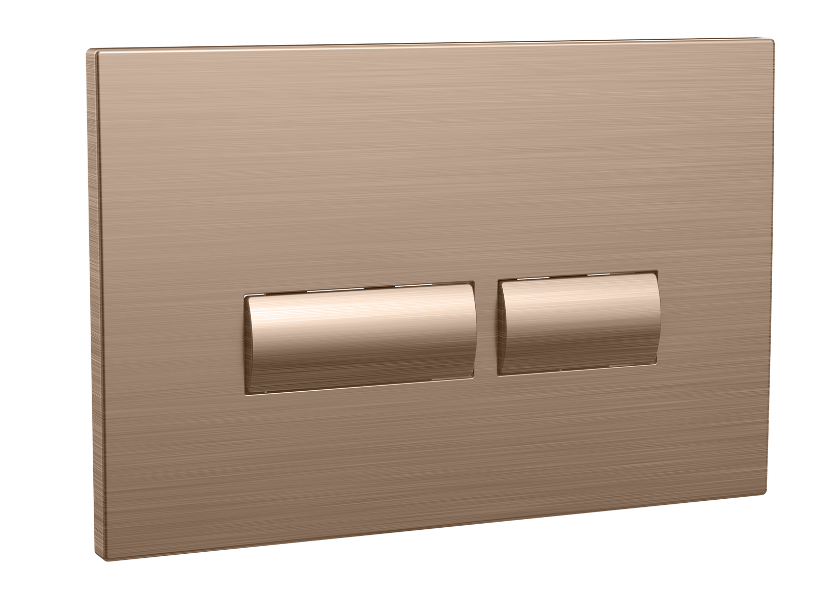 Square Brushed Bronze Dual Flush Button