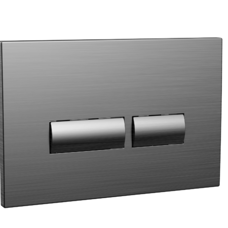 Square Gunmetal Dual Flush Button