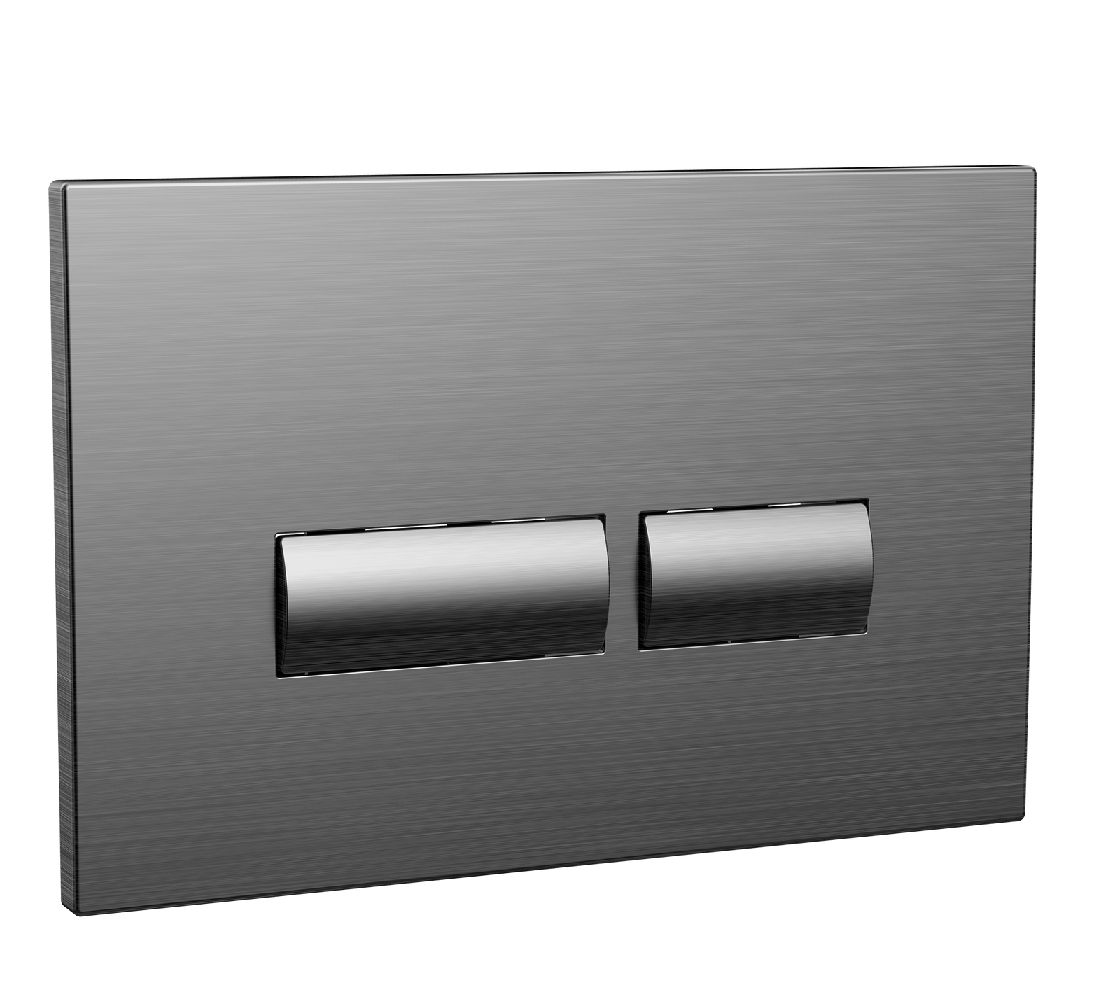 Square Gunmetal Dual Flush Button