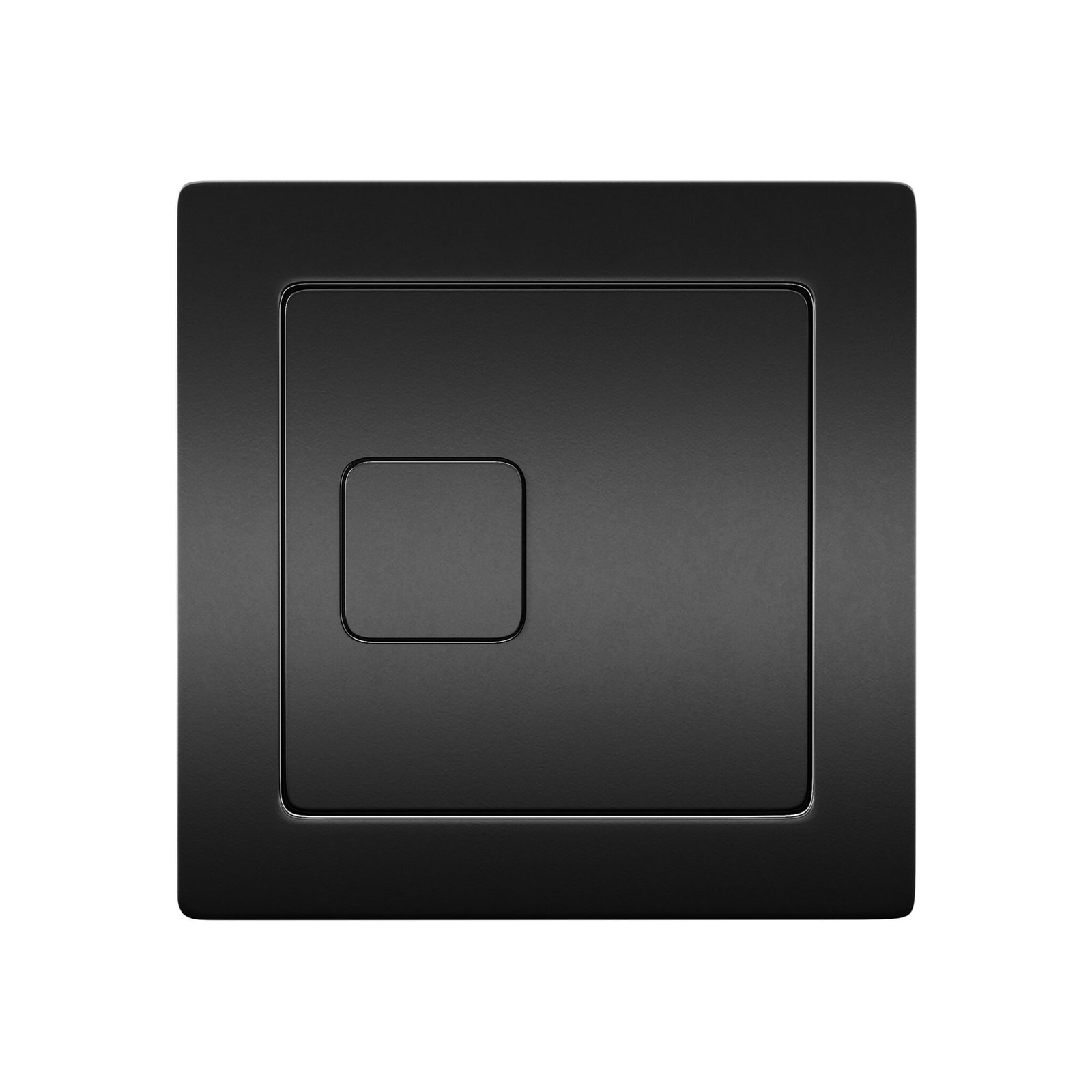 Square Black Dual Flush Button