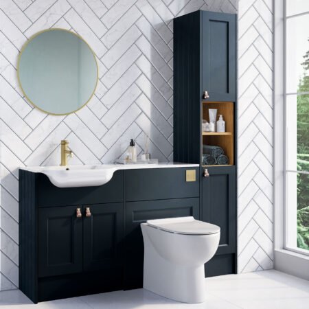 Square Brushed Brass Dual Flush Button