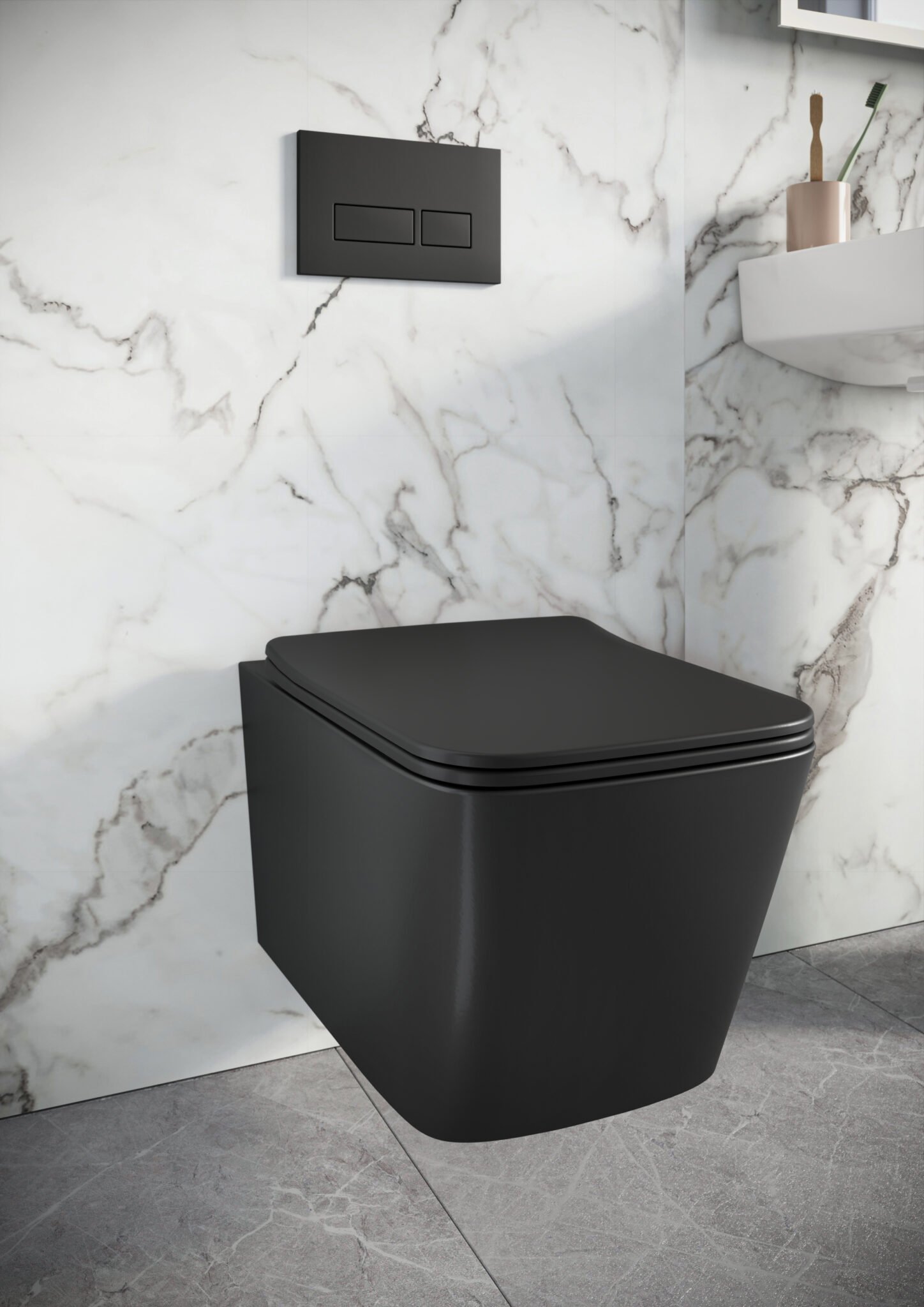 Riviera Square Wall Hung WC
