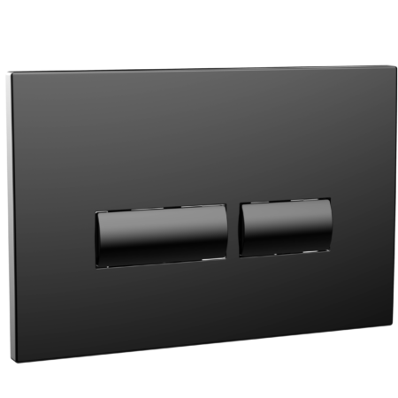 Square Black Dual Flush Button