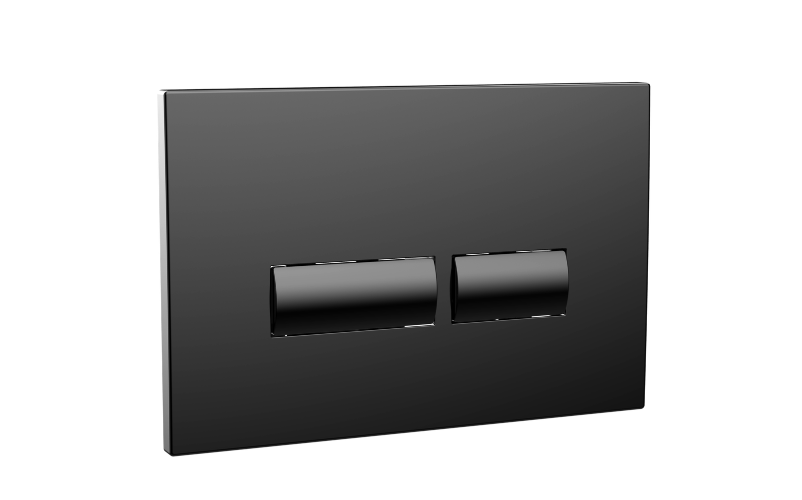 Square Black Dual Flush Button