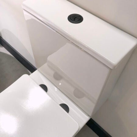 Black Seat Hinge Cover & Cistern Push Button