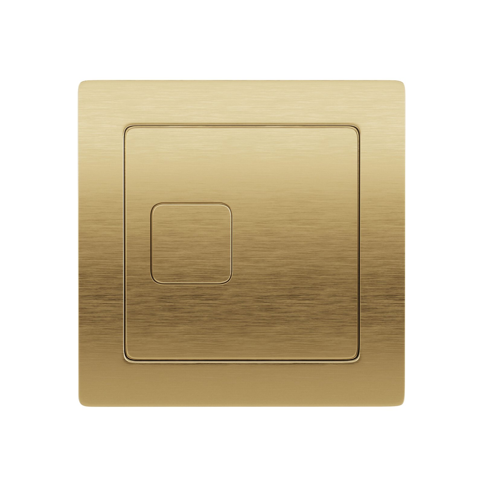Square Brushed Brass Dual Flush Button