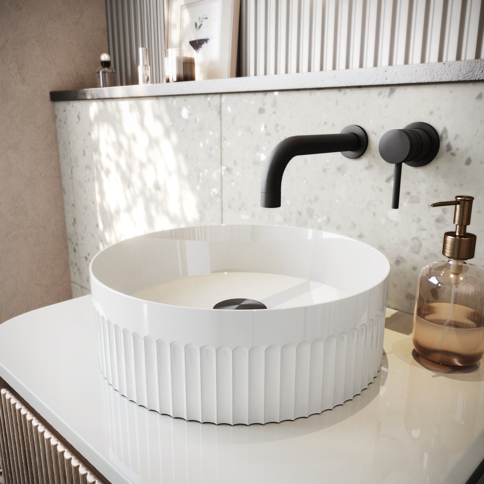 Fluted Round Basin