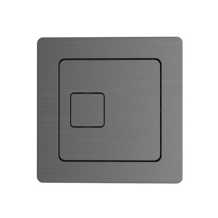 Square Gunmetal Dual Flush Button