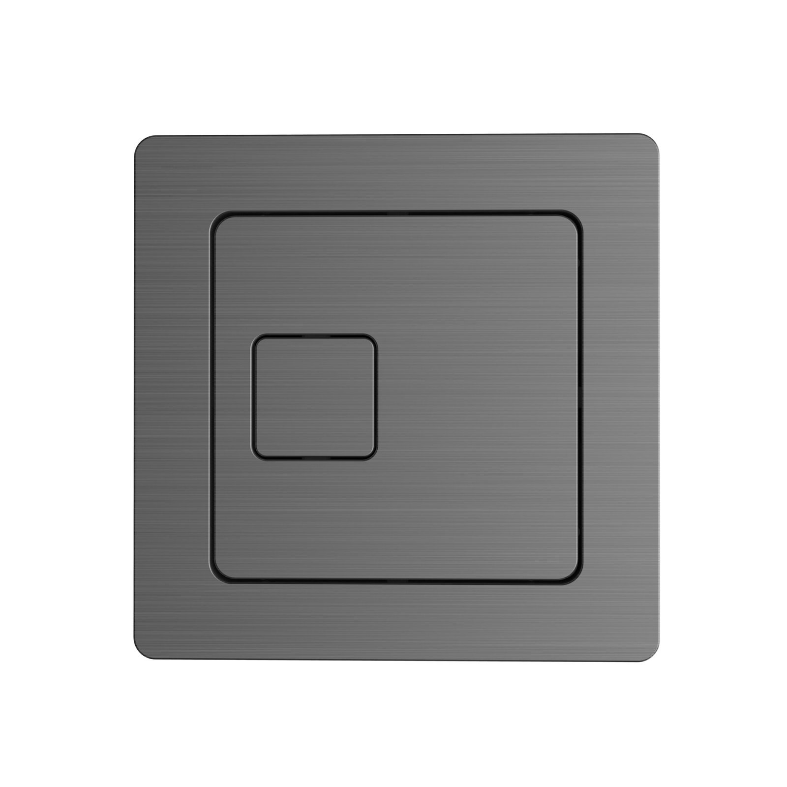 Square Gunmetal Dual Flush Button