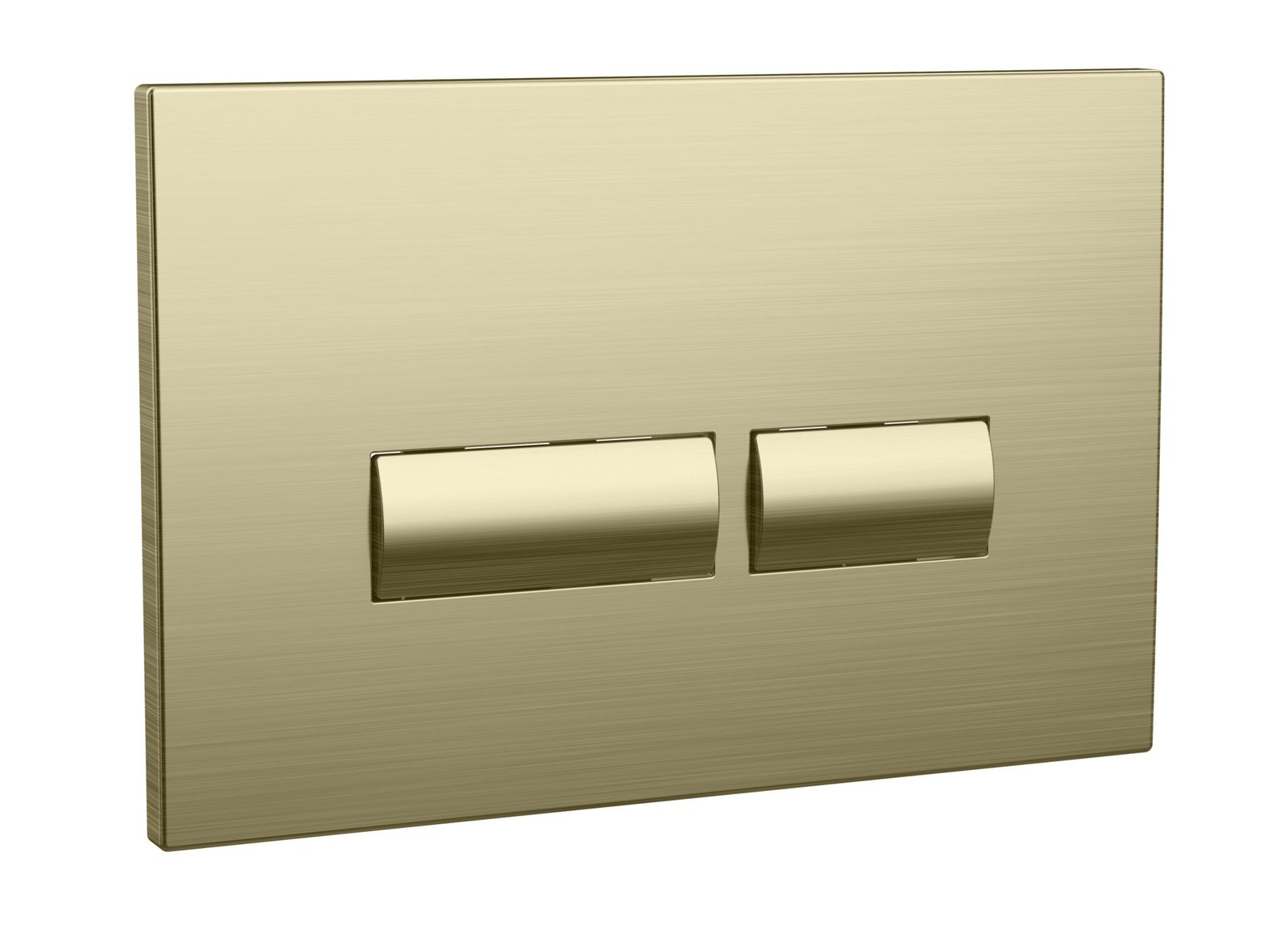 Square Brushed Brass Dual Flush Button