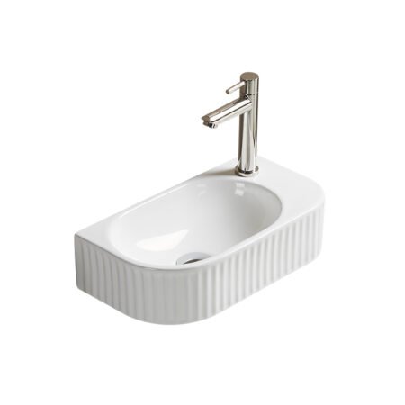 Fluted Cloakroom Basin 410x215x110