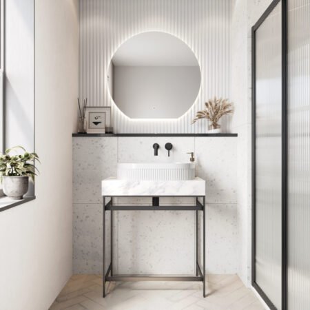 Fluted Oval Basin