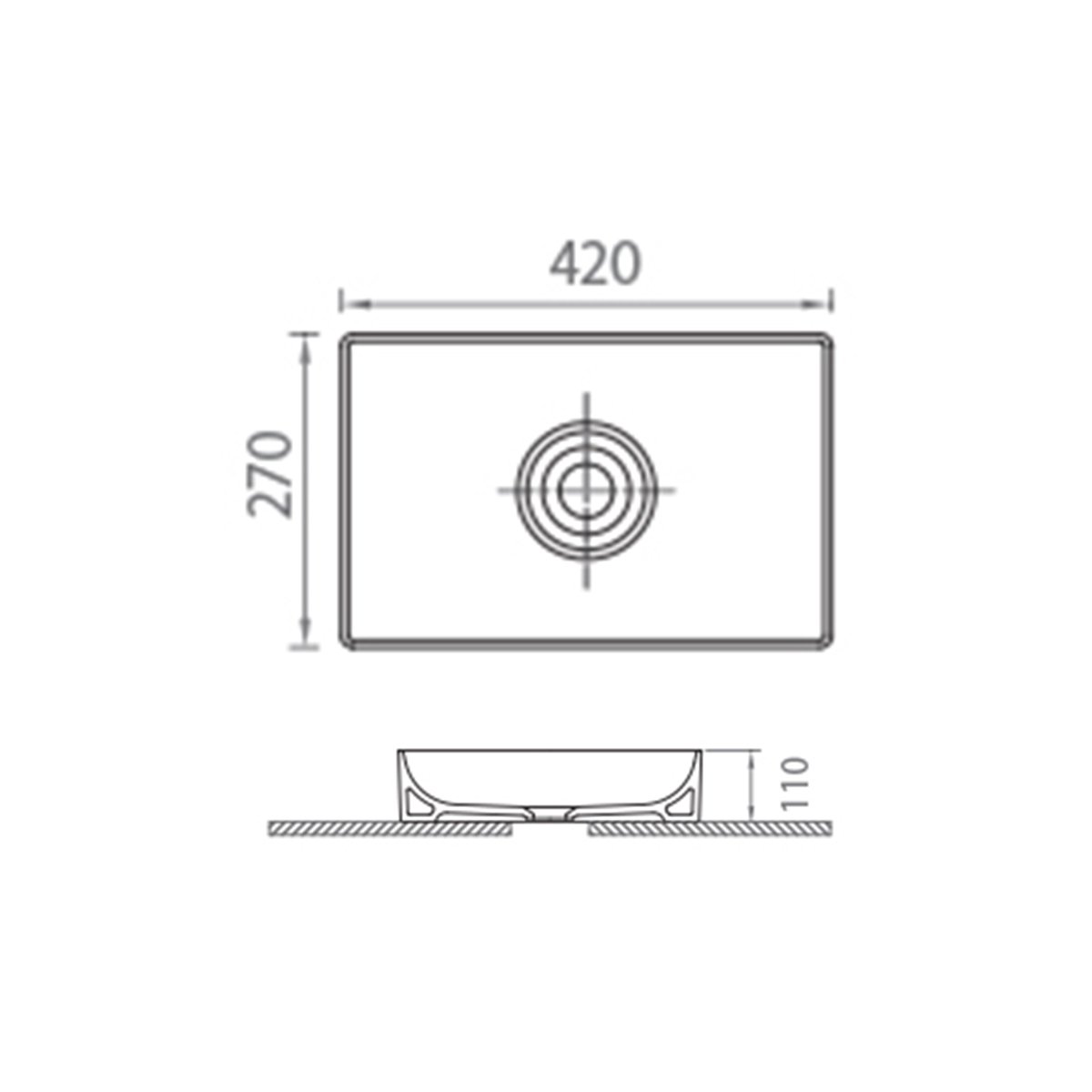Stance 420mm Countertop Basin