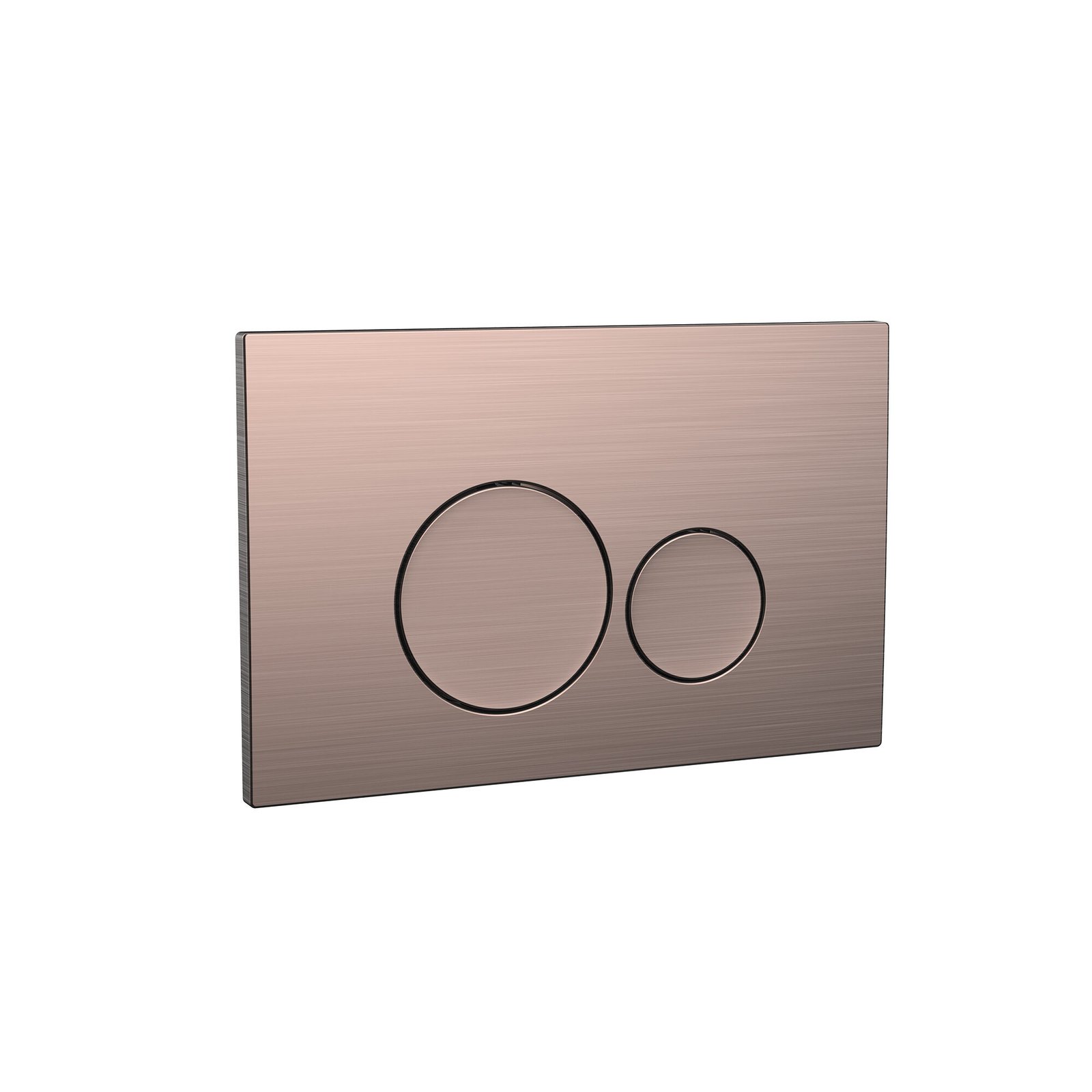 Round Brushed Bronze Dual Flush Button