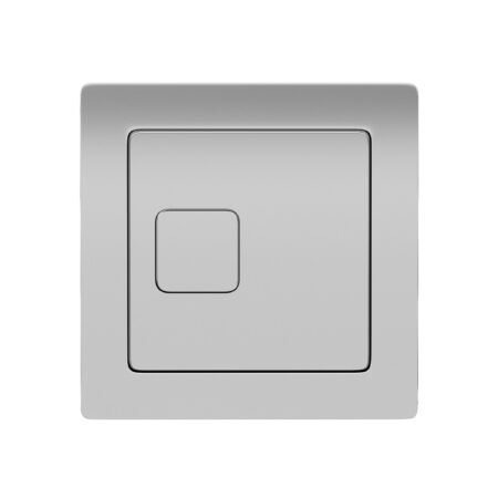 Square Chrome Dual Flush Button