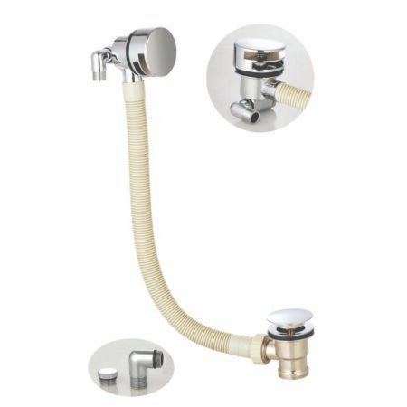 Round Bath Filler with Sprung Waste and Overflow