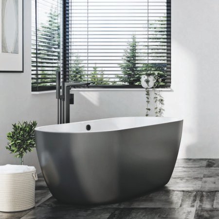 Black Bath Pop-Up Waste with Overflow