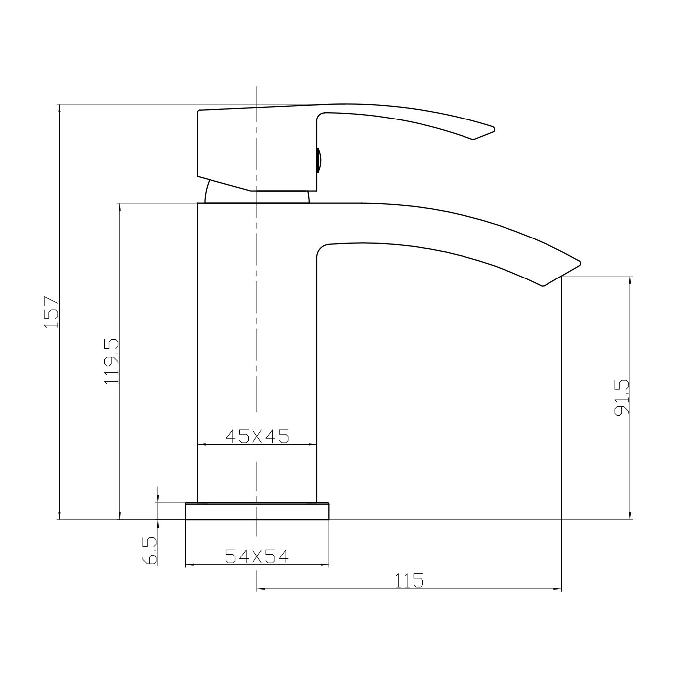 Descent Black Mono Basin Mixer