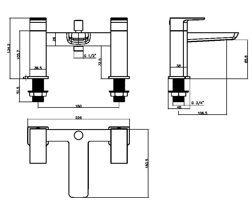 Muro Bath Shower Mixer