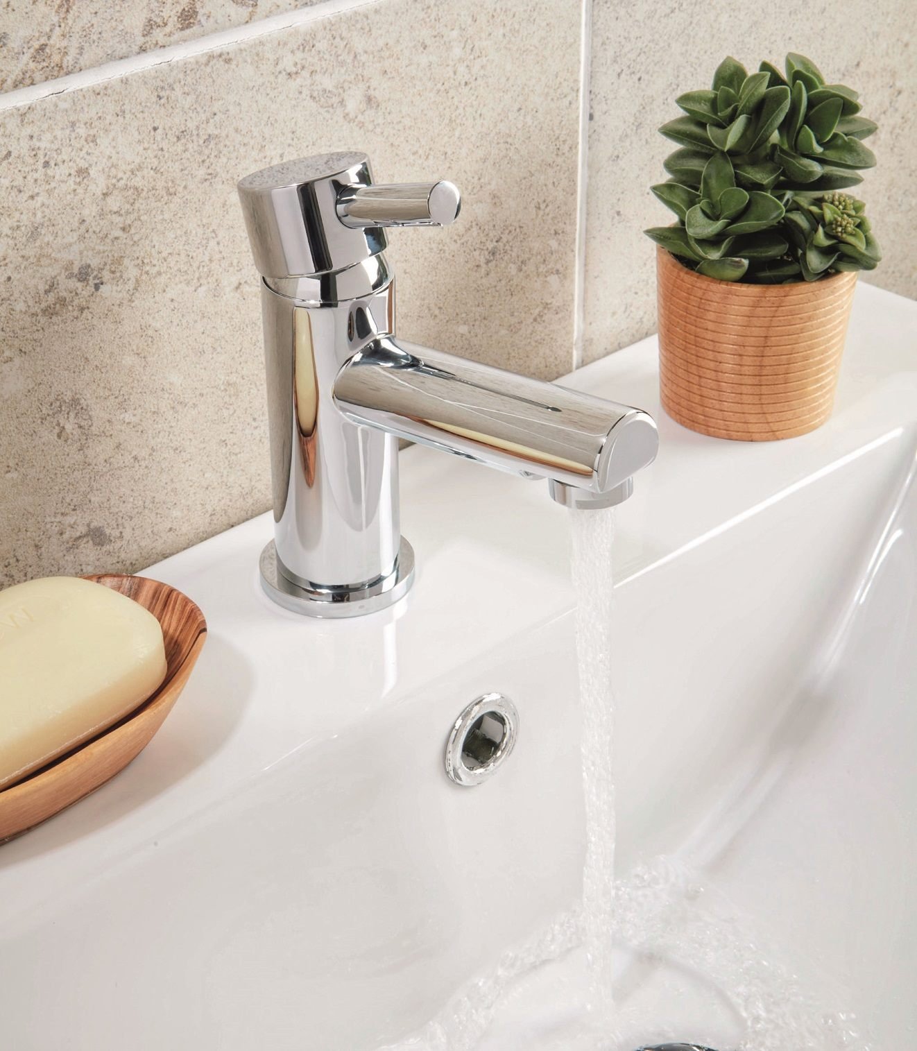 Premier Mono Basin Mixer with Push Waste