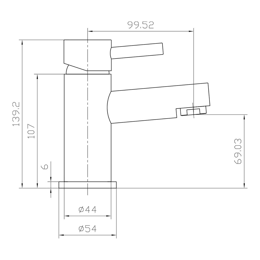 Premier Mono Basin Mixer with Push Waste