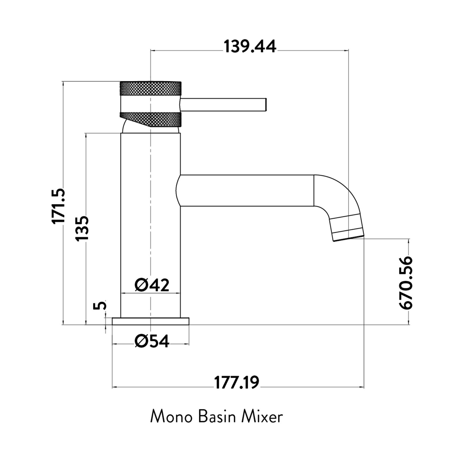 Core Mono Basin Mixer Gunmetal