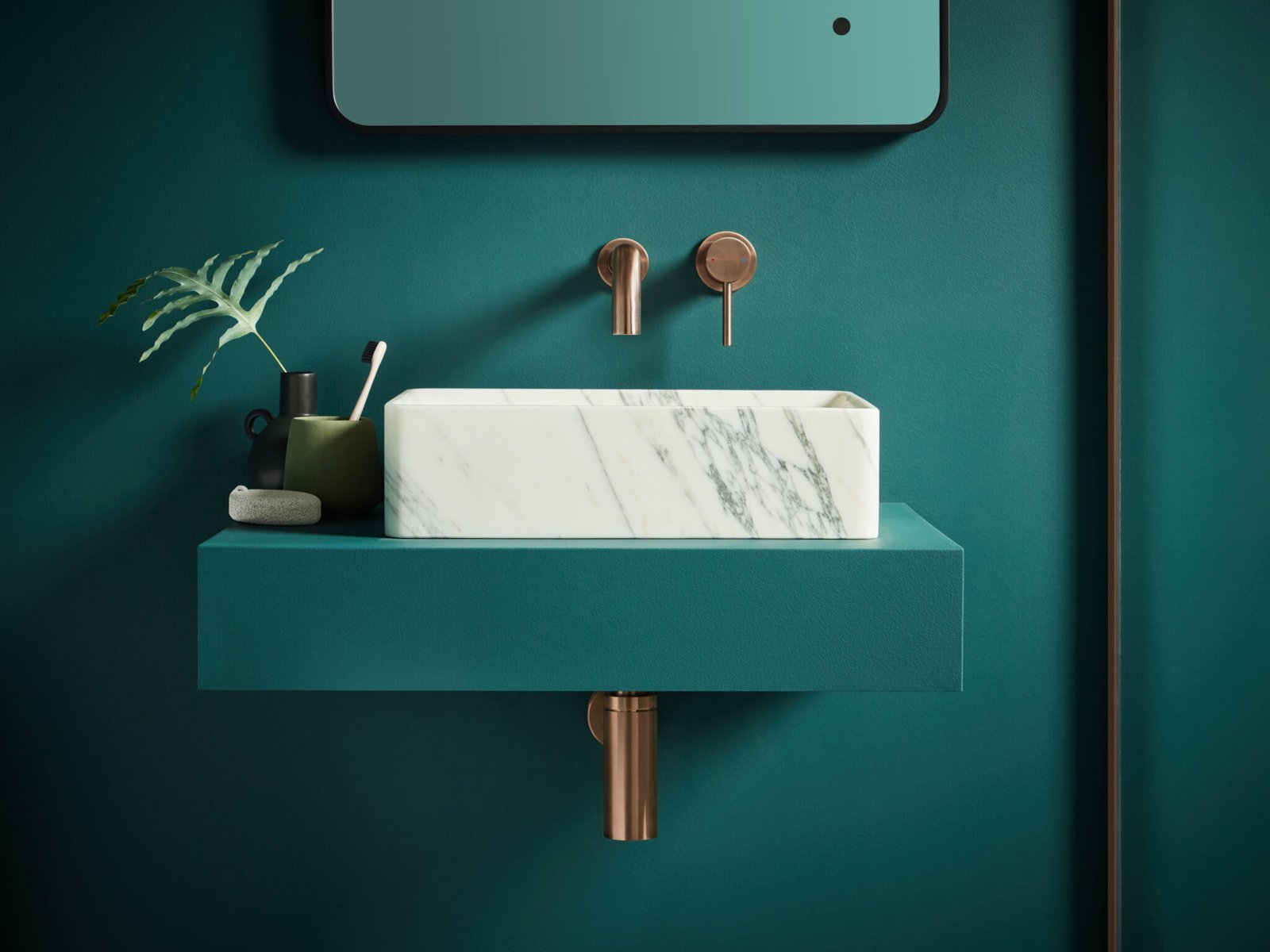Core Wall Mounted Basin Tap Brushed Bronze