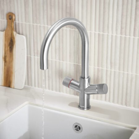 KoGE 3-in-1 Swan Spout Hot Water Tap | Chrome