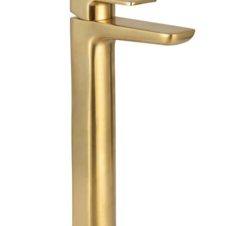 Muro Brushed Brass High Riser Basin Mono
