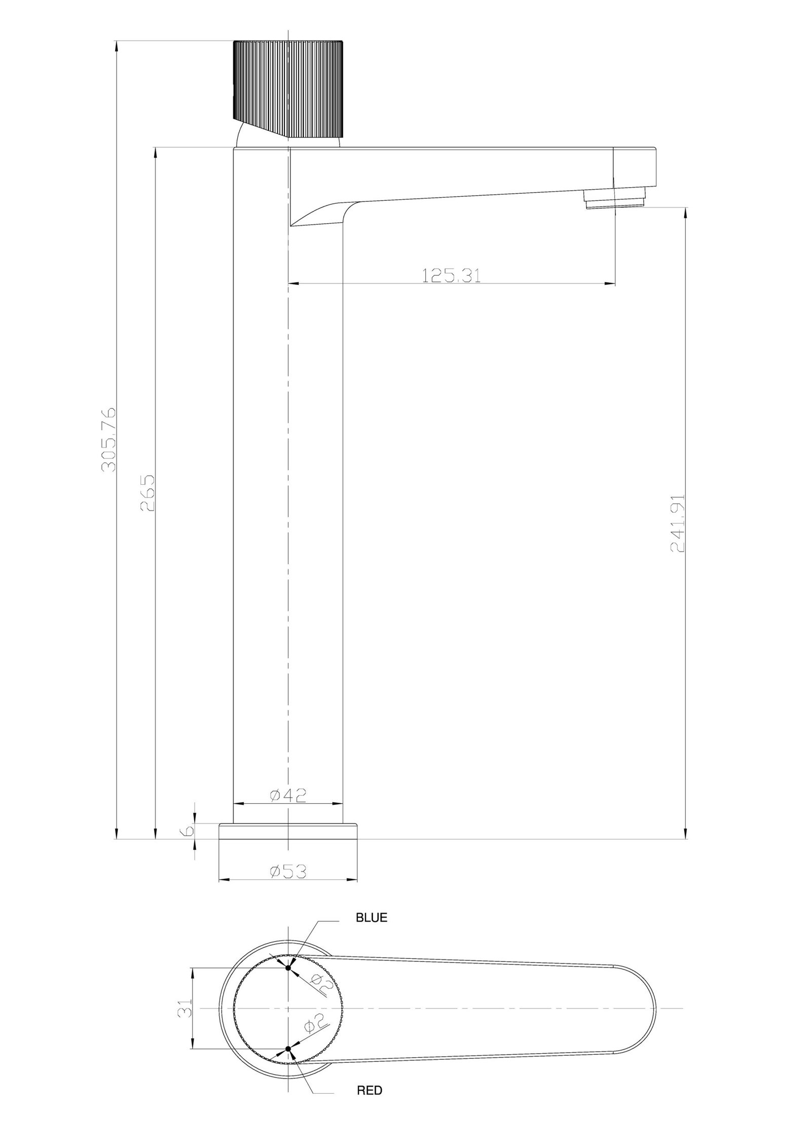 KOKO Tall Basin Mixer Brushed Brass